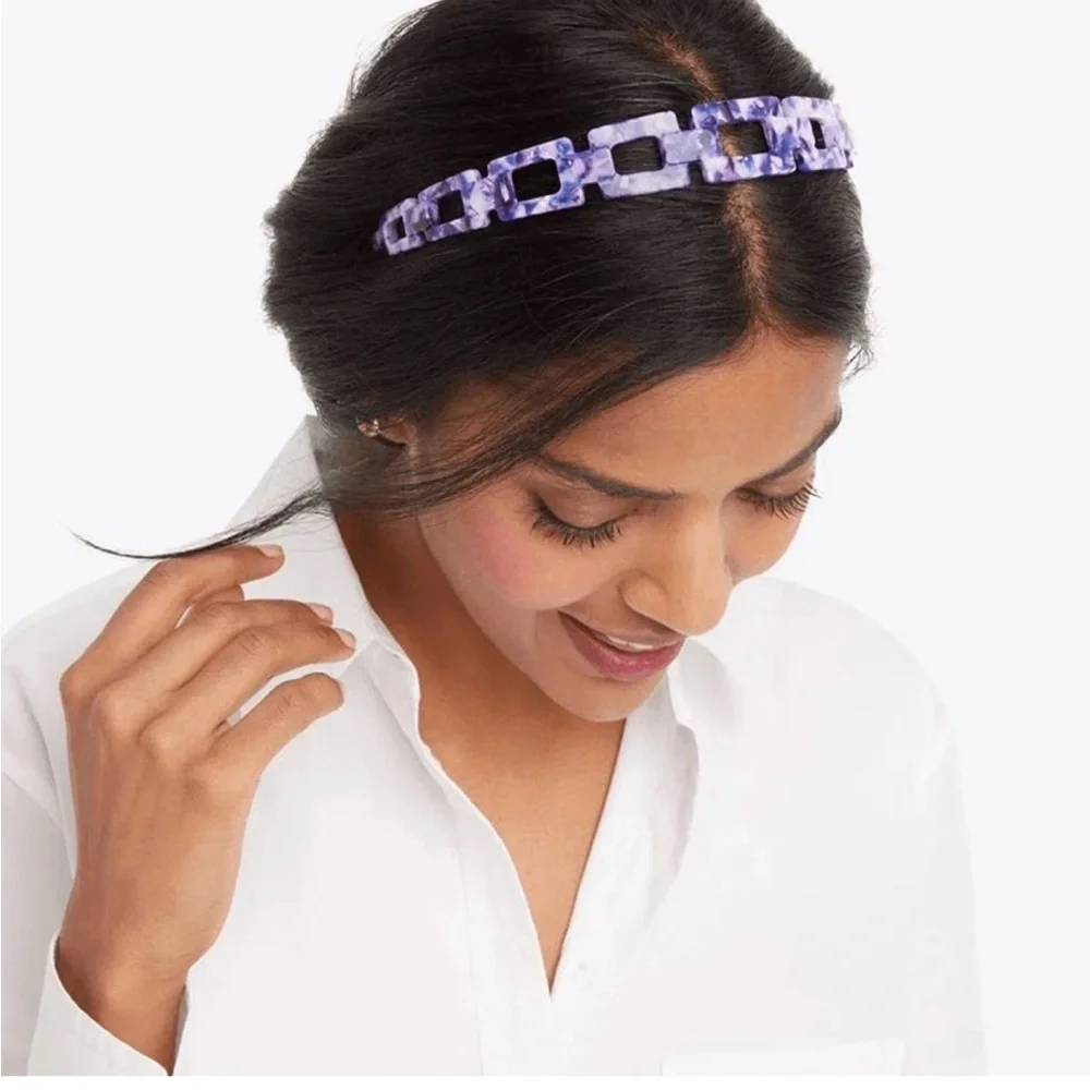 Draper James Purple Chain Link Headband w Dustbag - Picture 1 of 5